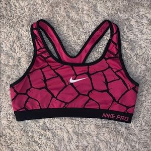 Hot Pink Nike Sports Bra